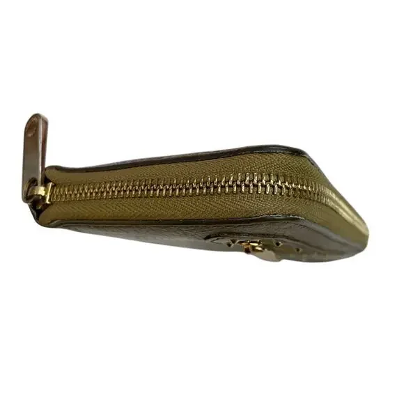 LOUIS VUITTON SUHALI Long Bronze Leather Metallic Wallet, Branded Dust Bag EUC - Picture 10 of 15